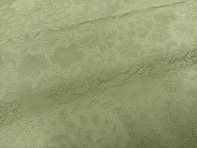 平和屋着物●上質な色無地 辻が花地紋 枯草色 さが美扱い 正絹 逸品 未使用 AABI6317ph