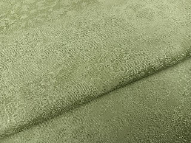 平和屋着物●上質な色無地 辻が花地紋 枯草色 さが美扱い 正絹 逸品 未使用 AABI6317ph