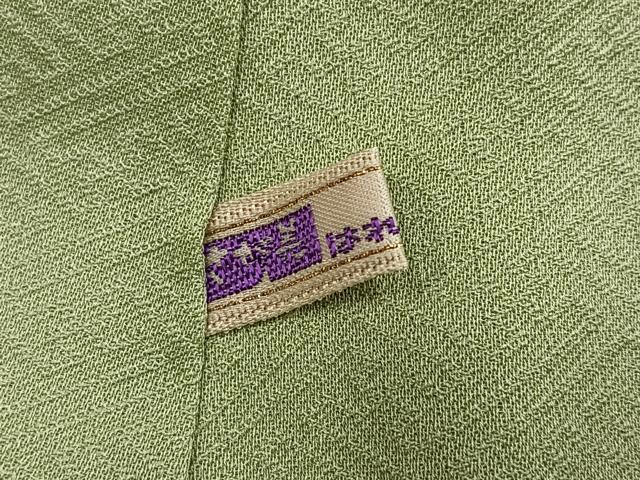 平和屋着物●上質な色無地 辻が花地紋 枯草色 さが美扱い 正絹 逸品 未使用 AABI6317ph