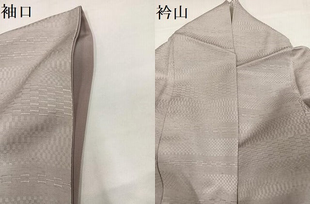 平和屋着物●ロートン織 道屯織 紬 練色 正絹 逸品 AABI6319ph