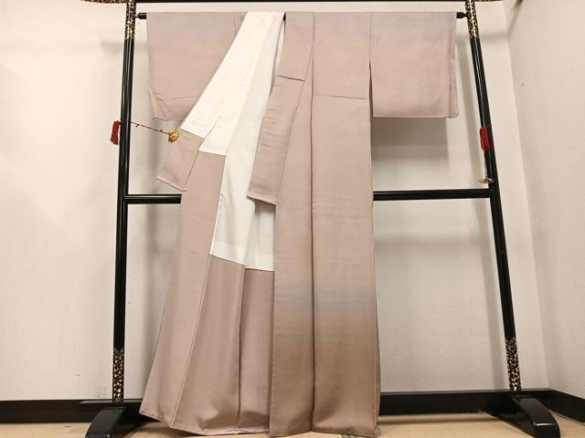 平和屋着物●訪問着 本草木染 けんろう染 吉祥地紋 江戸の粋 暈し染め 反端付き 正絹 逸品 AABI6320ph