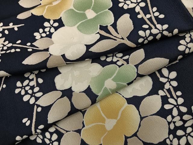 平和屋着物●上質な小紋 枝花文 正絹 逸品 未使用 AABI6326ph