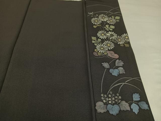平和屋着物●金彩作家 堀陽一朗 訪問着 ろうけつ染 草花文 金彩 正絹 逸品 AABI6330ph