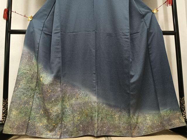 平和屋着物●訪問着 霞文 暈し染め 金銀彩 正絹 逸品 AABI6332ph