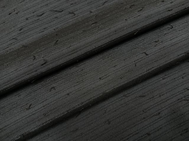 平和屋着物●髭紬 色無地 藍鉄色 ロング丈 正絹 逸品 AABI6348ph