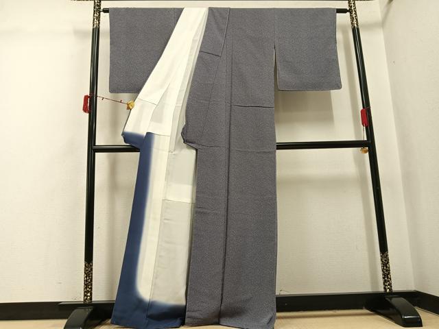 平和屋着物●江戸小紋 鶴亀 正絹 逸品 未使用 AABI6352ph