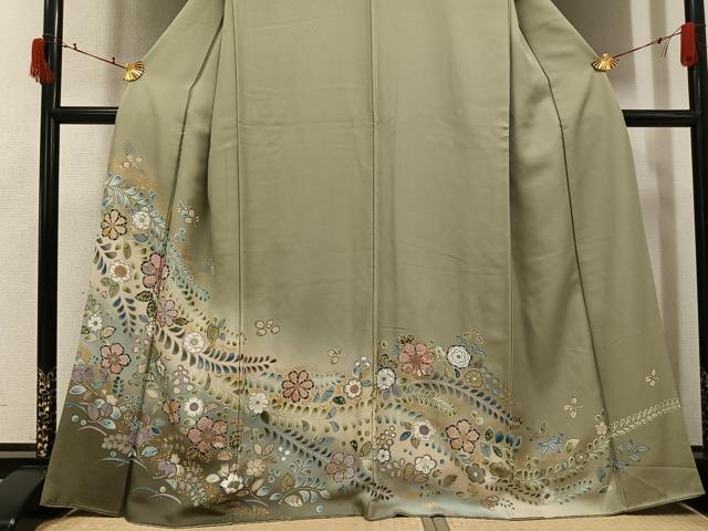 平和屋着物●訪問着 辻が花 暈し染め 金彩 正絹 逸品 AABI6355ph
