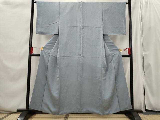 平和屋着物■上質な色無地 霞地紋 薄花色 正絹 逸品 AABI6365st