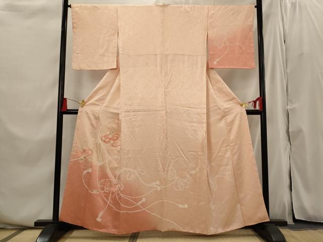 平和屋着物■訪問着 駒刺繍 組み紐文様 暈し染め 正絹 逸品 AABI6377st