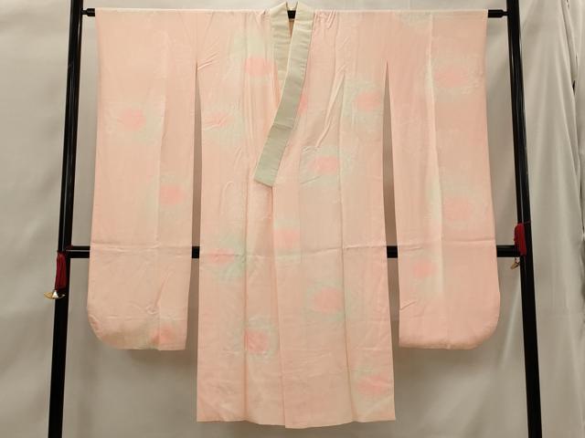 平和屋着物■振袖用長襦袢　袷　乱菊地紋　暈し染め　さんび謹製　洗える着物　AABI6379st 平和屋着物□振袖用長襦袢 袷 乱菊地紋 暈し染め さんび謹製