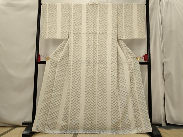 平和屋着物□上質な小紋 草花間道 正絹 逸品 AABI6380st