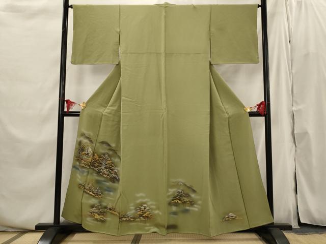 平和屋着物■豪華色留袖 風景文 金銀彩 正絹 逸品 AABI6382st