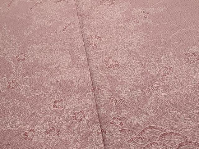 平和屋着物■伝統工芸師 服部光擴 江戸小紋 訪問着 松竹梅風景文 正絹 逸品 AABI6404st