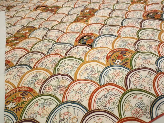 平和屋着物■訪問着 青海波花文 金彩 正絹 逸品 AABI6416st