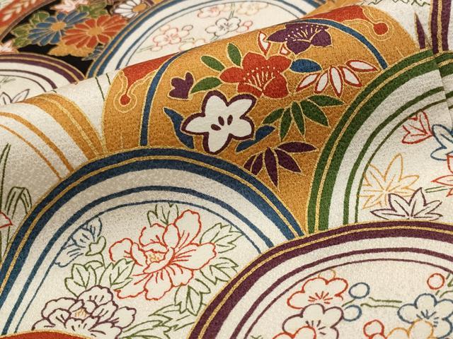 平和屋着物■訪問着 青海波花文 金彩 正絹 逸品 AABI6416st