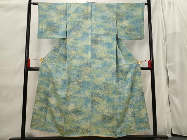 平和屋着物■上質な小紋 霞文 暈し染め 正絹 逸品 AABI6438st
