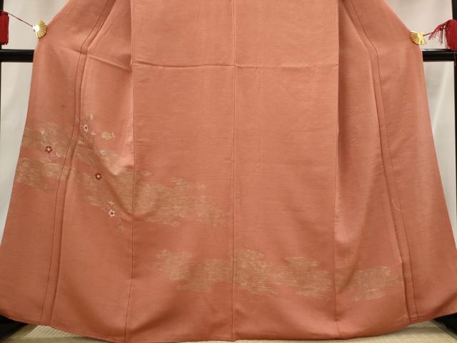 平和屋着物■訪問着 唐草花文 金糸 金彩 正絹 逸品 AABI6440st
