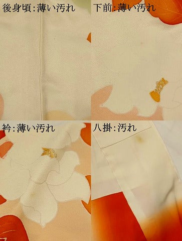 平和屋着物■上質な小紋 舞花文 暈し染め 金彩 正絹 逸品 AABI6453st