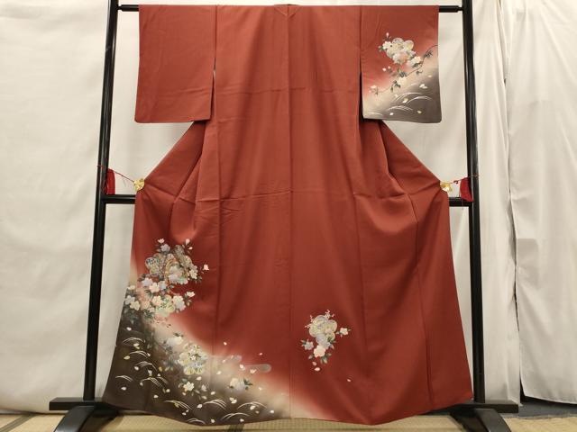 平和屋着物■訪問着 花鼓文 暈し染め 金彩 さが美扱い 正絹 逸品 AABI6454st