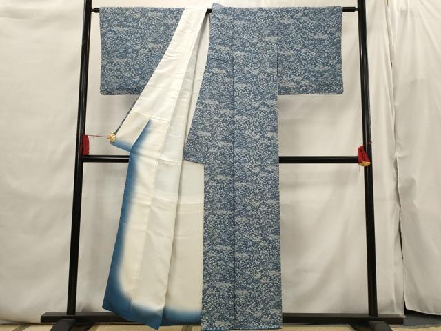 平和屋着物■上質な小紋 風景花文 正絹 逸品 AABI6455st