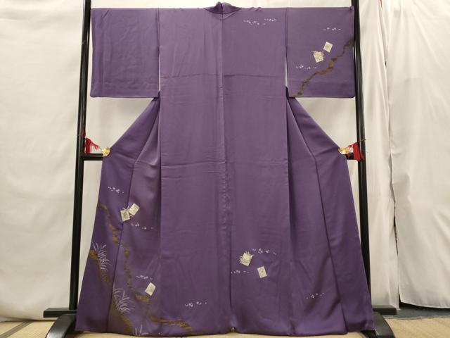 平和屋着物■訪問着 色紙草花文 金彩 正絹 逸品 AABI6464st