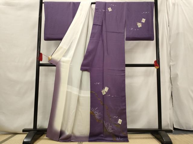 平和屋着物■訪問着 色紙草花文 金彩 正絹 逸品 AABI6464st
