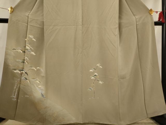 平和屋着物■訪問着 友禅 笠松文 暈し染め 金彩 正絹 逸品 AABI6471st