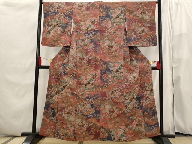 平和屋着物■上質な小紋　貝桶花文　正絹　逸品　未使用　AABI0301st 平和屋着物□上質な小紋 貝桶花文 正絹 逸品 未使用 AABI0301st