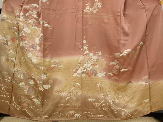 平和屋着物■訪問着 松竹梅 暈し染め 金彩 正絹 逸品 AABI6495st