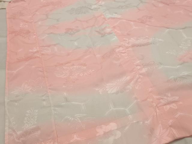 平和屋着物■長襦袢 無双仕立て 草花地紋 暈し染め 洗える着物 AABI6515st