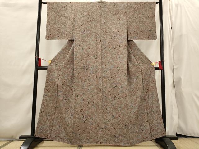 平和屋着物■上質な小紋 花鳥文 正絹 逸品 AABI6528st