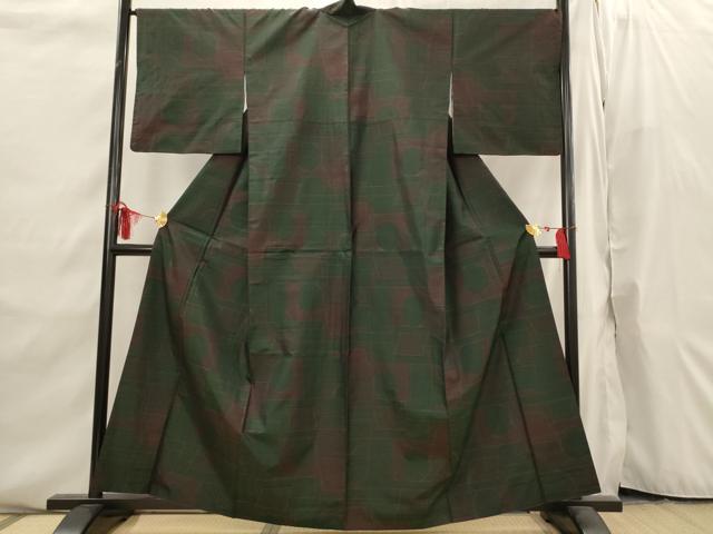 平和屋着物■本場大島紬 幾何学文様 正絹 逸品 AABI6536st