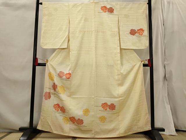 平和屋着物■訪問着 流水花文 暈し染め 金糸 金彩 正絹 逸品 AABI6542st
