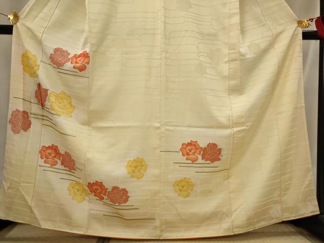 平和屋着物■訪問着 流水花文 暈し染め 金糸 金彩 正絹 逸品 AABI6542st