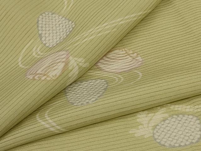 平和屋着物*夏物 小紋 絽 貝合わせ花文 正絹 逸品 AABI6562jd