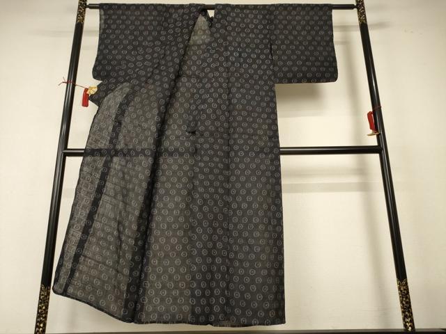 平和屋着物*夏物 重要無形文化財 本場宮古上布 丸文 苧麻 逸品 AABI6564jd