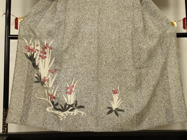 平和屋着物*夏物 訪問着 絽 草花文 金彩 正絹 逸品 AABI6587jd