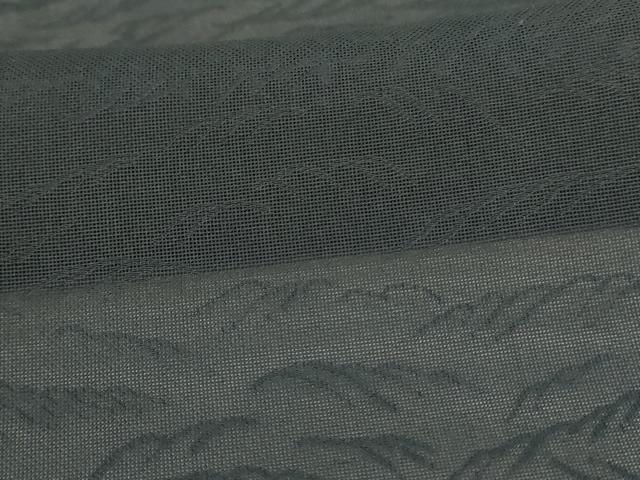 平和屋着物*夏物 色無地 立波紋紗 百入茶色 正絹 逸品 AABI6598jd