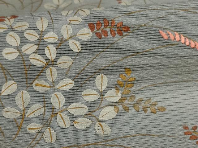 平和屋着物*夏物 訪問着 絽 刺繍 萩 暈し染め 金彩 正絹 逸品 AABI6601jd
