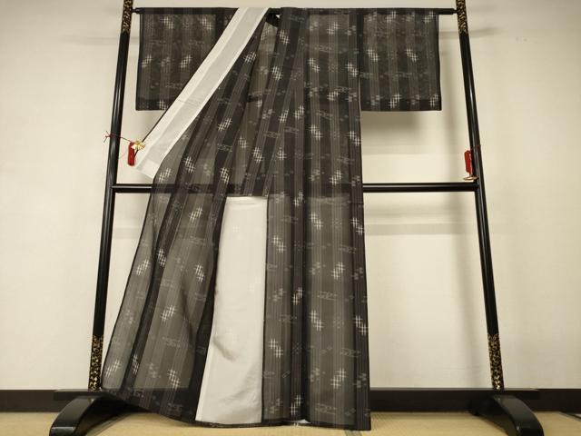 平和屋着物*夏物 本場琉球絣 夏琉球 正絹 逸品 AABI6602jd