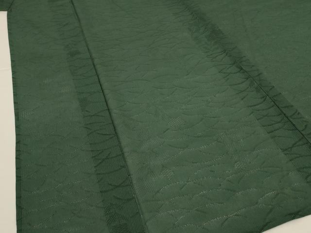 平和屋着物*夏物 色無地 絽 芝花紋紗 木賊色 正絹 逸品 AABI6603jd