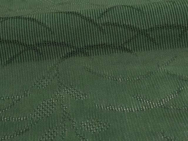 平和屋着物*夏物 色無地 絽 芝花紋紗 木賊色 正絹 逸品 AABI6603jd