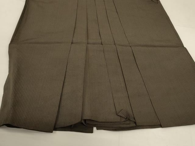 平和屋着物*夏物 男性 行灯袴 縞 正絹 逸品 AABI6604jd