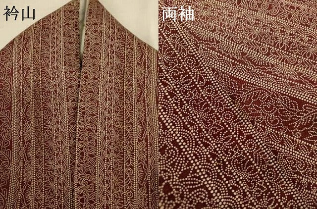平和屋着物*夏物 小紋 絽 間道 正絹 逸品 AABI6605jd