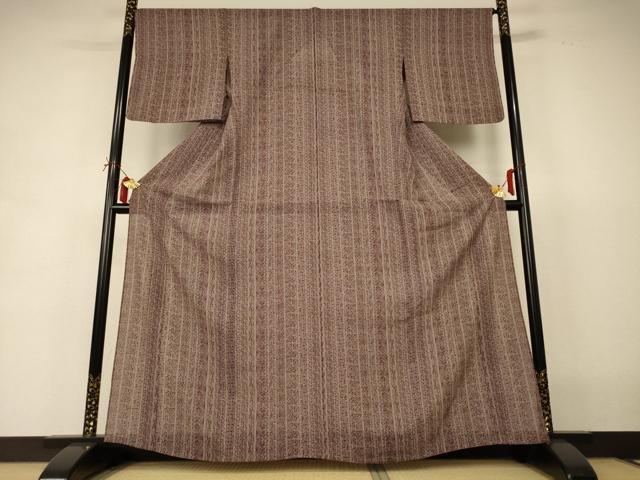 平和屋着物*夏物 小紋 絽 間道 正絹 逸品 AABI6605jd