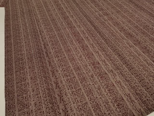 平和屋着物*夏物 小紋 絽 間道 正絹 逸品 AABI6605jd