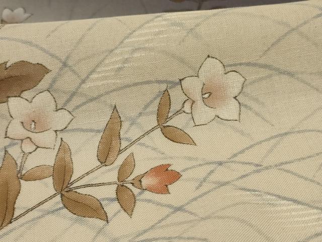 平和屋着物*夏物 訪問着 紗 草花文 暈し染め 正絹 逸品 AABI6609jd