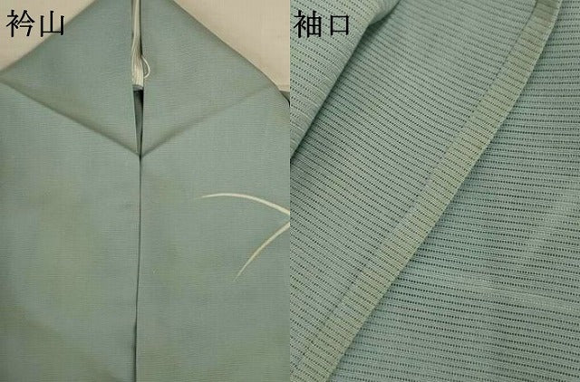 平和屋着物*夏物 訪問着 絽 手描き 草花文 銀彩 正絹 逸品 AABI6610jd