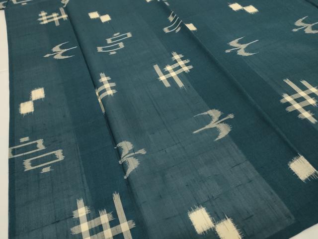 平和屋着物*夏物 本場琉球絣 夏琉球 正絹 逸品 未使用 AABI6614jd