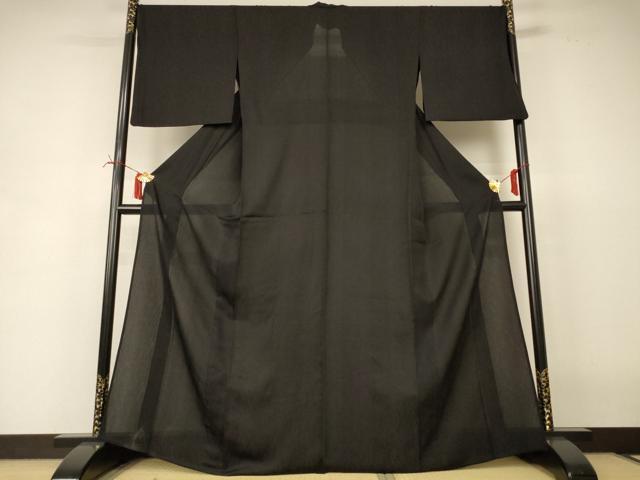 平和屋着物*夏物 色無地 網目紋紗 蝋色 BANKANわものや 反端付き 正絹 逸品 AABI6622jd